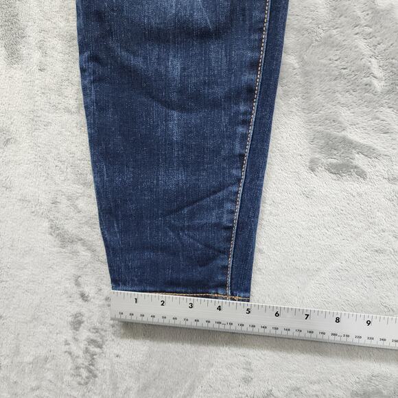 Maurices Jeans Womens M SHORT Blue Dark Wash Mid Rise Skinny Jegging Stretch - Picture 10 of 11